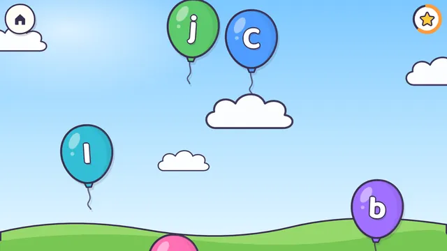 Balloons: letter balloons rising into the sky