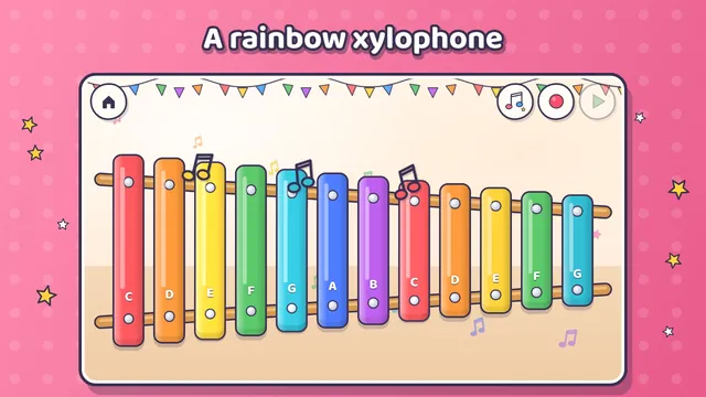 A rainbow xylophone