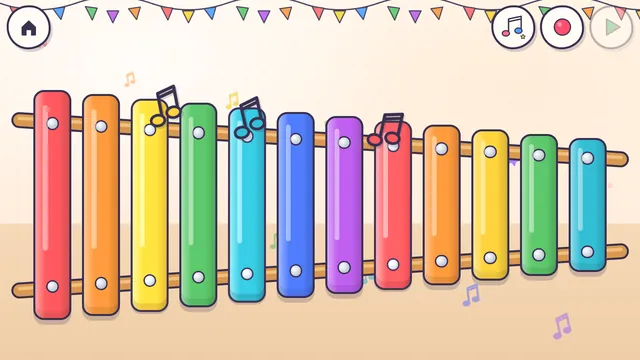 A rainbow xylophone