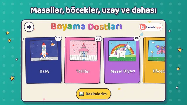Kitap rafı: Uzay, Tatlılar, Masal Diyarı ve Böcekler kitapları