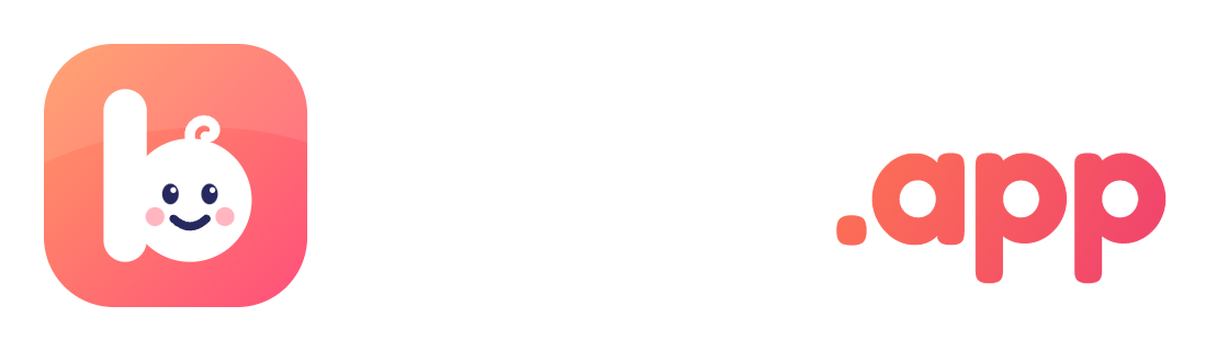bebek.app logosu, koyu zemin için beyaz yazılı