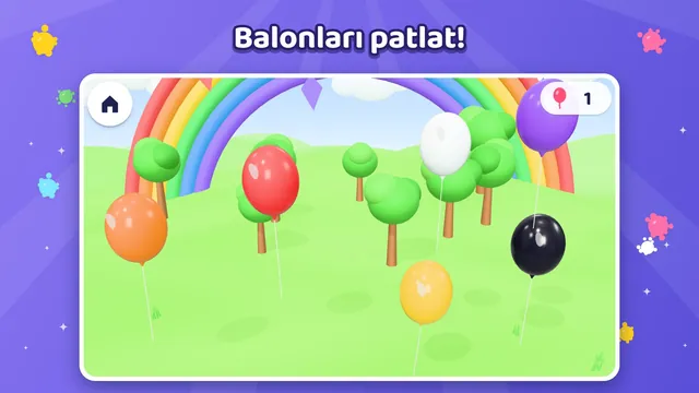 Balonlar oyunu: gökyüzüne yükselen rengarenk balonlar