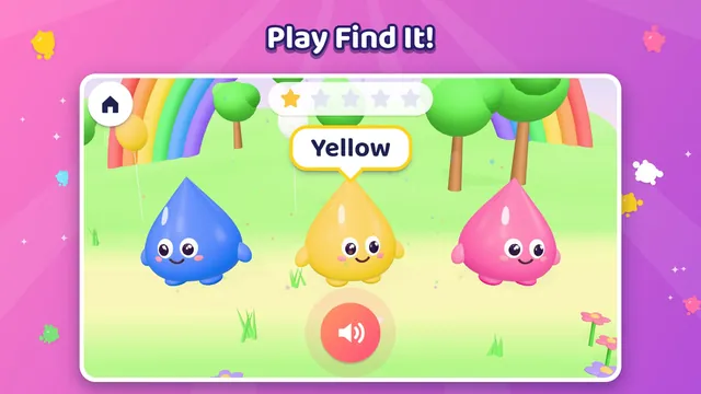 Find It game: find the yellow one