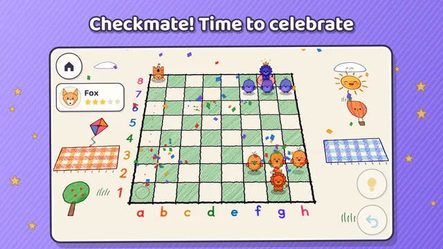 Checkmate! Confetti and cheering friends