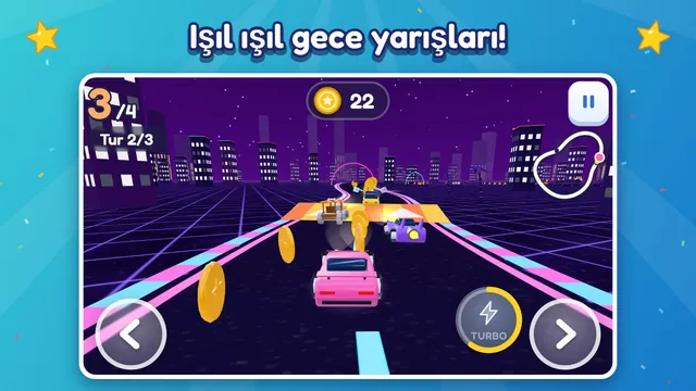 Işıl ışıl neon gece yarışı