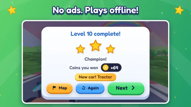 Ad-free and offline: a three-star level finish