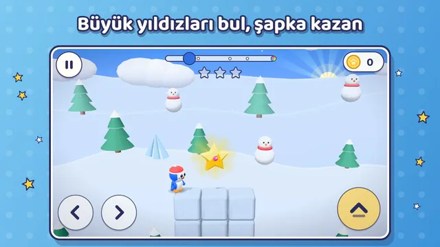 Karlı Dağlar: penguen parlayan büyük yıldızın yanında
