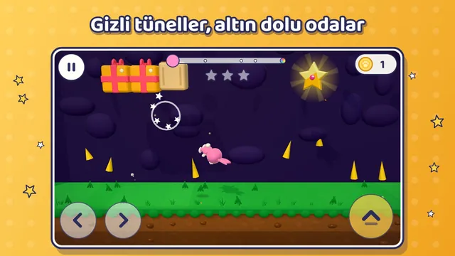 Gizli oda: tavşan altın paralarla dolu odada çift zıplıyor